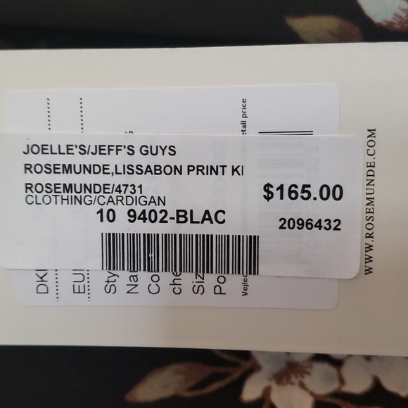 Rosemunde black print open "cardigan". - Picture 4 of 6